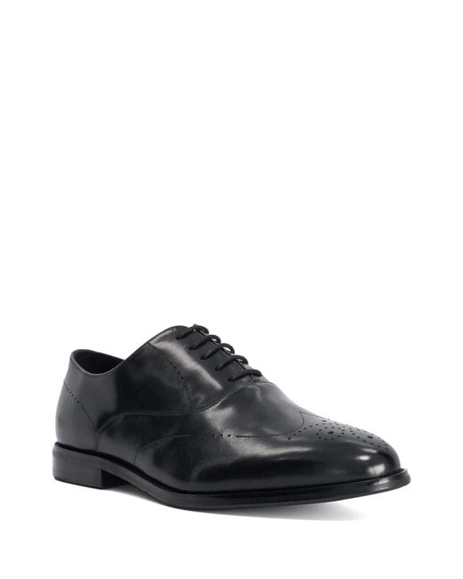 Dune White Wide Fit Shaay Brogues for men