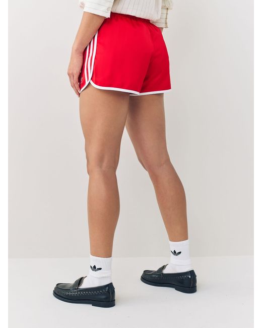 Adidas Originals Red Adicolour 3-Stripes Sprinter Shorts