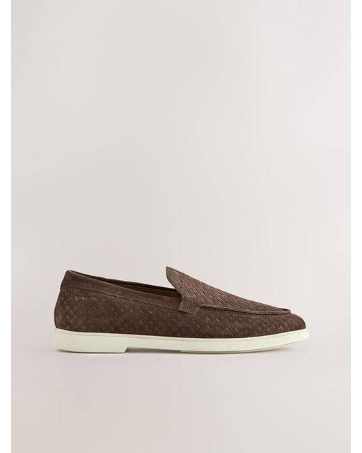 Next Natural Suede Loafers for men