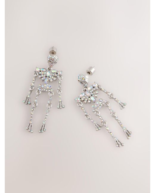Next Natural Halloween Skeleton Drop Earrings