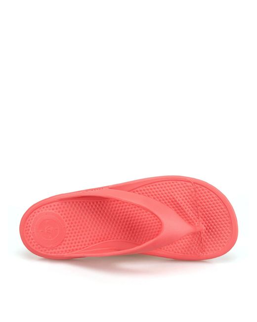 Totes Pink Solbounce Toe Post Flip Flops Sandals