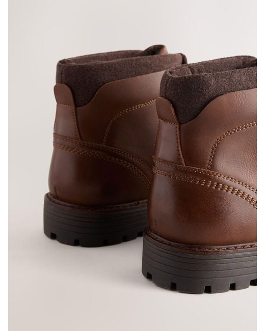 Next Brown Borg Lined Chukka Boots for men