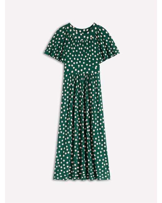 boden green maxi dress Arabella Cotton Maxi Dress-Green Elegant Blossom