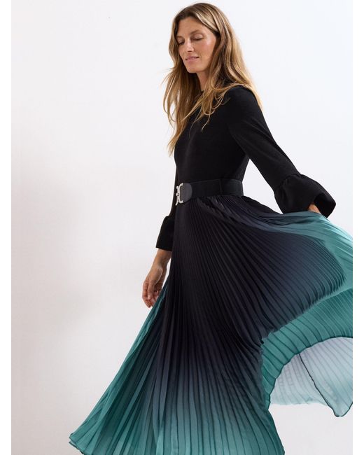 Phase Eight Black Petite Meloni Ombre Dress