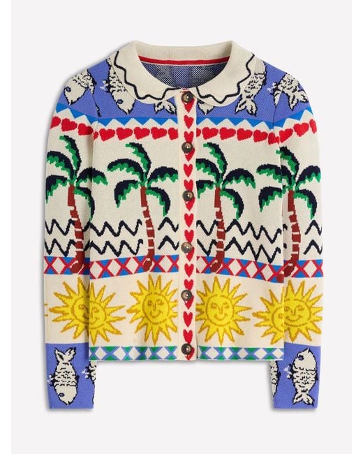 Boden Gray Jacquard Knitted Shacket