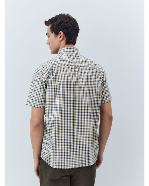 Next White Easy Iron Button Down Short Sleeve Oxford Shirt for men