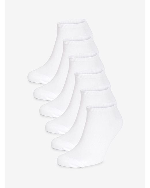 Next White Trainer Socks 6 Pack for men