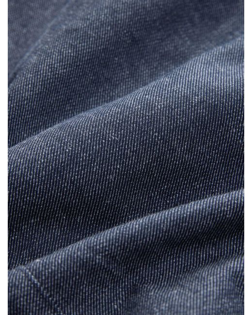 Next Blue Textured Chore Jacket for men