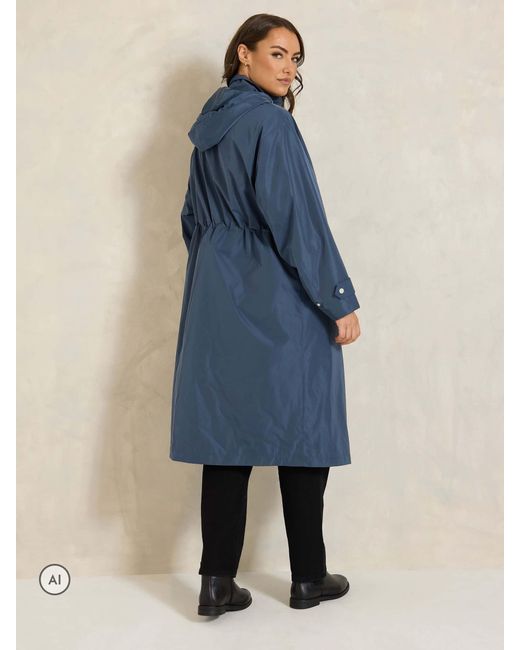 Evans Blue Longline Raincoat