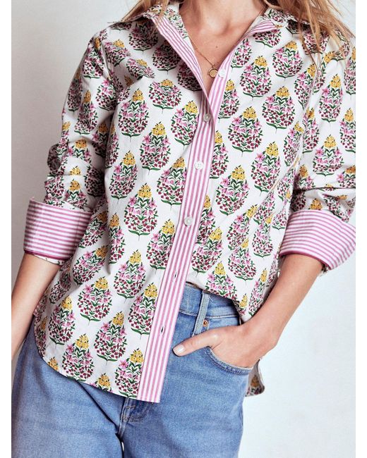 Boden White Sienna Cotton Shirt