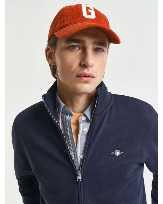 Gant Blue Shield Full Zip Sweatshirt for men