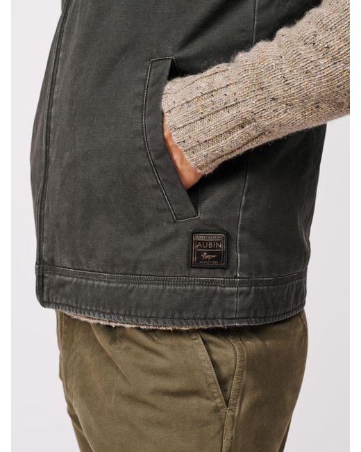 aubi Gray Duke Canvas 100% Cotton Gilet for men