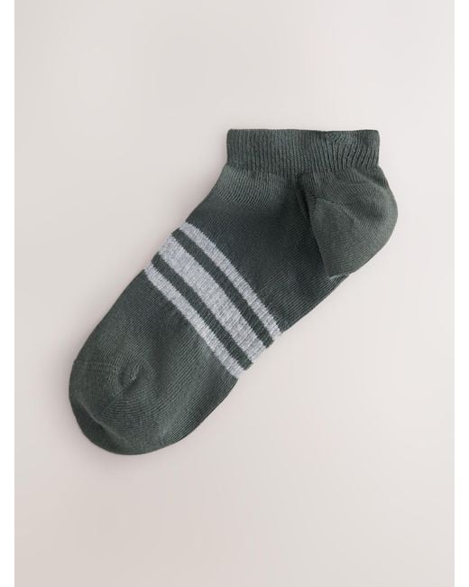 Next Blue Pattern Trainers Socks 5 Pack for men