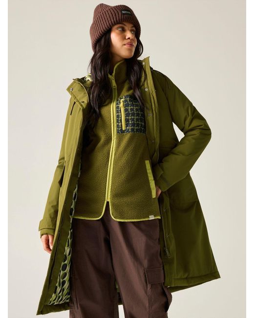 Regatta Green Orla Long Length Waterproof Jacket