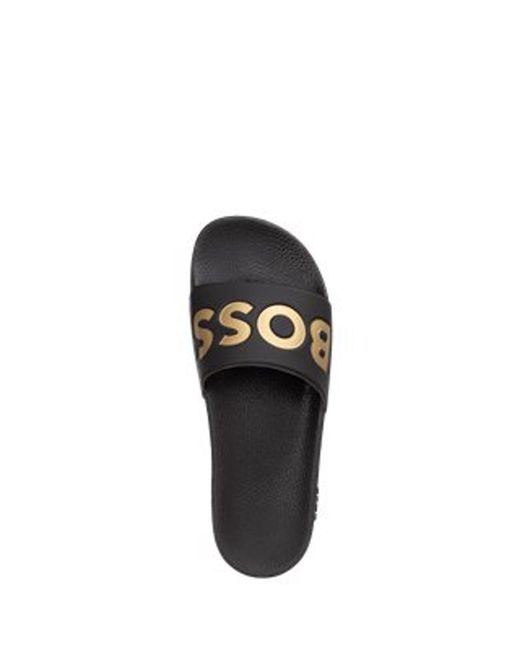 Boss Black Large Logo Sliders for men