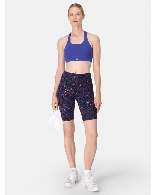Sweaty Betty Blue Power 9 Biker Shorts