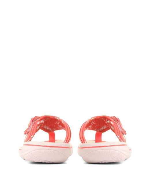 Pavers Pink Touch Fastening Toe Post Sandals