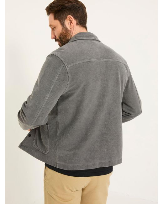 FatFace Gray Fatface Lowe Lowe Loop Back Light Weight Jacket for men