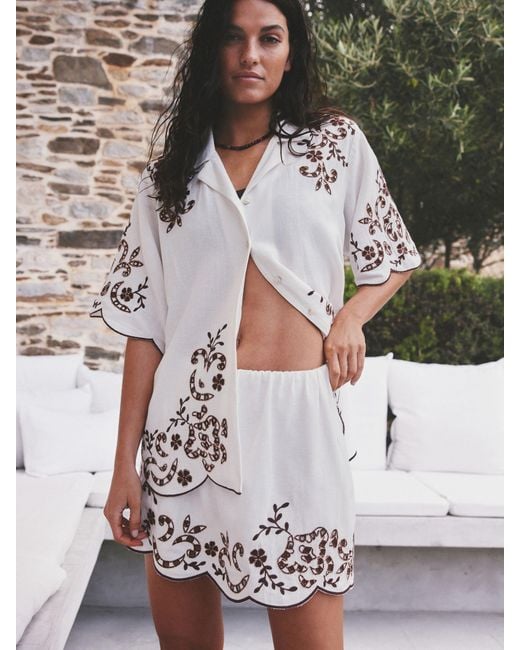 Next White Broderie Skort