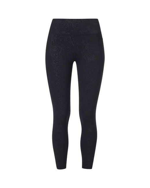 Sweaty Betty Blue 7/8 Length Power Embossed Workout Leggings