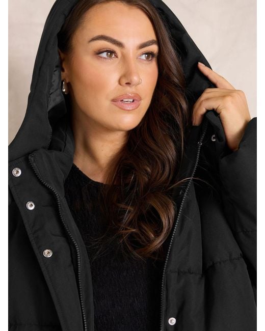 Evans Black Puffer Coat