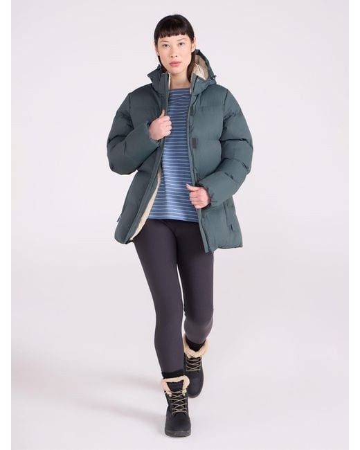 Mountain Warehouse Blue Snow Borg Lined Padded Jacket
