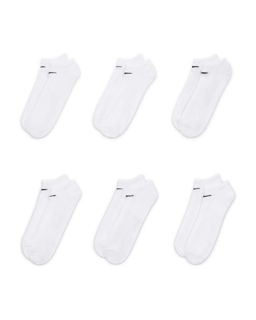 Nike Everyday Leichte Trainings-Füßlinge Im 6Er-Pack in White für Herren