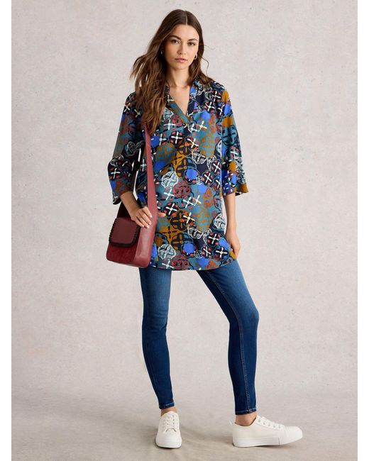 White Stuff Blue Blake Tunic
