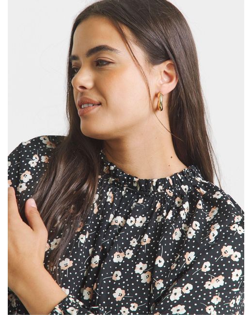 Simply Be Black Long Sleeve Wrap Maxi Dress