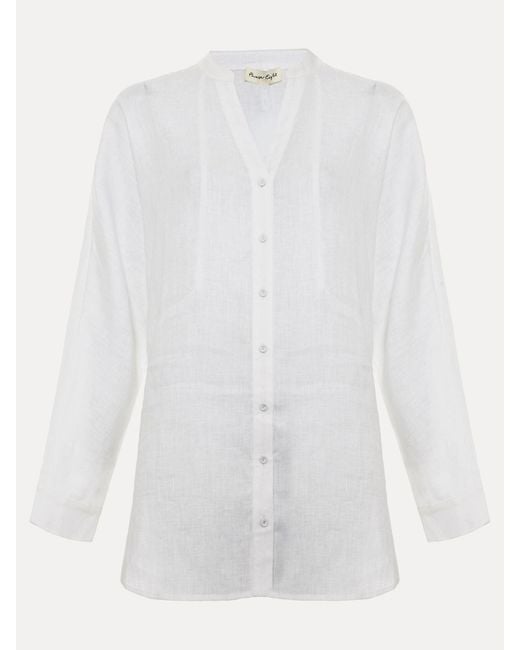 Phase Eight White Mathilde Linen Shirt