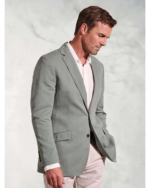 Brook Taverner Gray Garment Washed Jacket for men