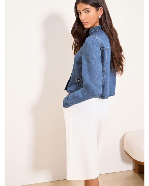Lipsy Blue Denim Trophy Jacket