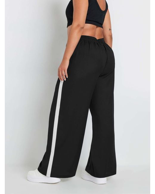 Yours Curve Black Hose Mit Weitem Bein Und Seitenstreifen​