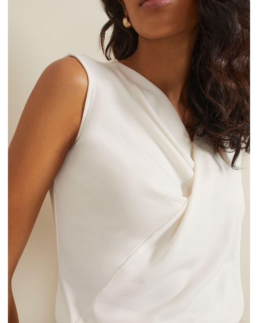 Phase Eight White Phase Eight Sutton Drape Top