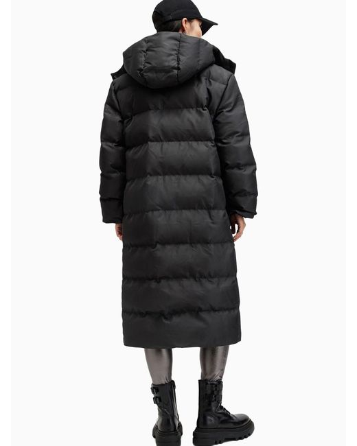 AllSaints Black Allsaints Allana Steppmanteleu 44 (Uk 16)