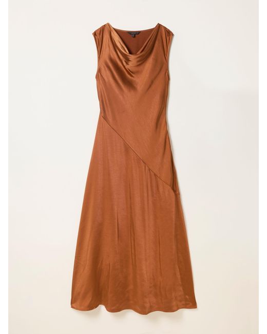 FatFace Brown Fatface Liza Petite Cowl Neck Maxi Dress