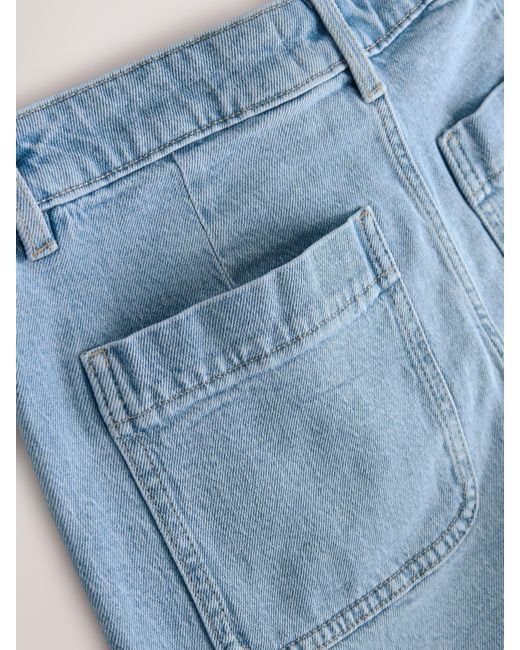 Next Blue Patch Pocket Mini Shorts