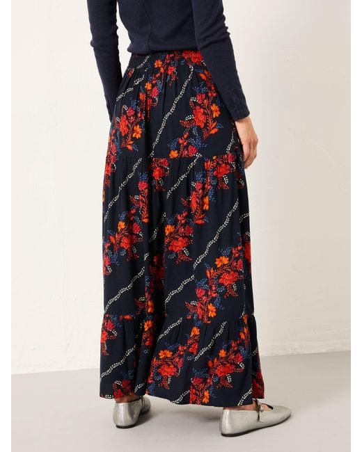 FatFace Blue Fatface Anika Midi Skirt