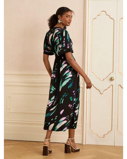 Love & Roses Natural Petite Jersey V-Neck Kimono Sleeve Midi Dress