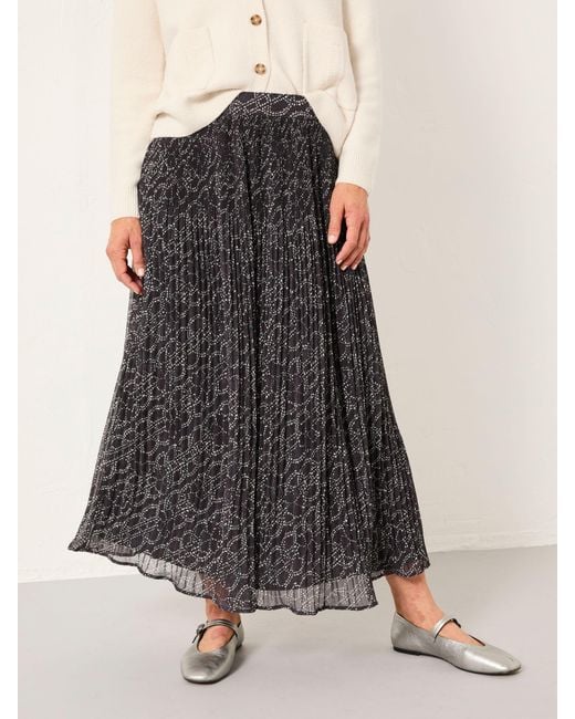 FatFace Gray Fatface Paignton Midi Skirt