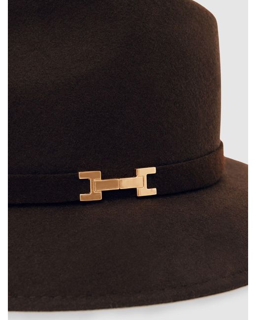 Reiss Black Holly Wool Fedora