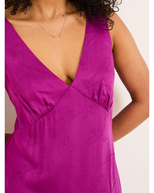 FatFace Purple Fatface Josephine Slip Dress