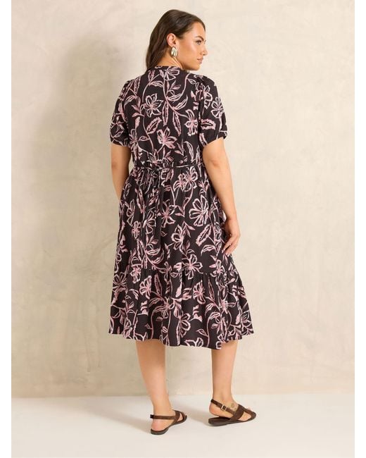 Evans Brown Short Button Through Dress