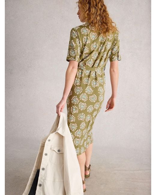 White Stuff Metallic Annie Jersey Shirt Dress