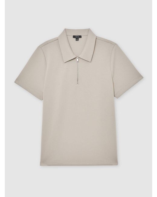 Reiss Natural Lord Premium Interlock Half-Zip Polo Shirt for men