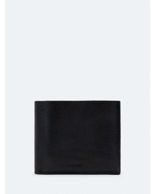 AllSaints Black Allsaints Axis Wallet for men
