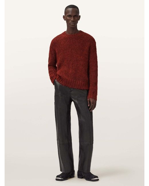AllSaints Red Allsaints Myles Crew Jumper for men