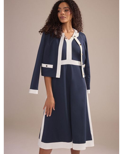 M Com Blue Colourblock Jacket