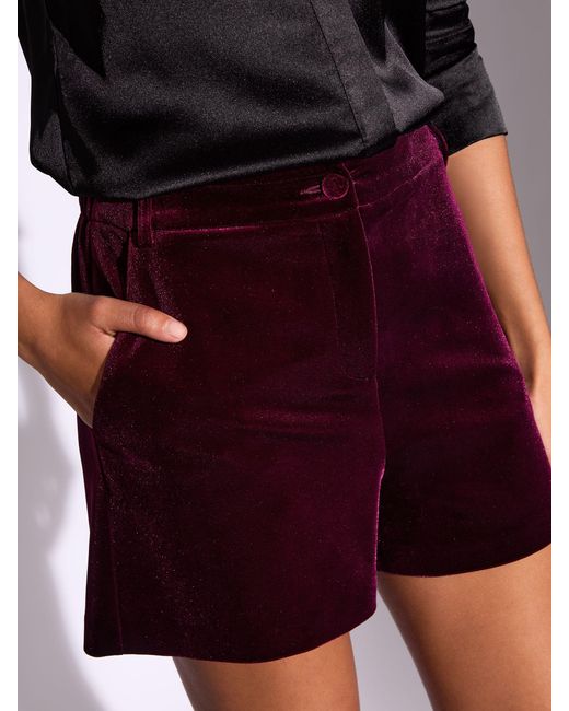 Lipsy Purple Tailored Shorts