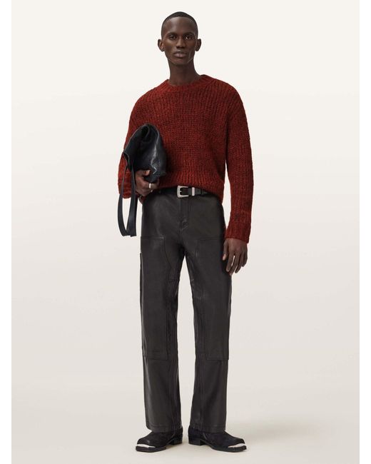 AllSaints Red Allsaints Myles Crew Jumper for men